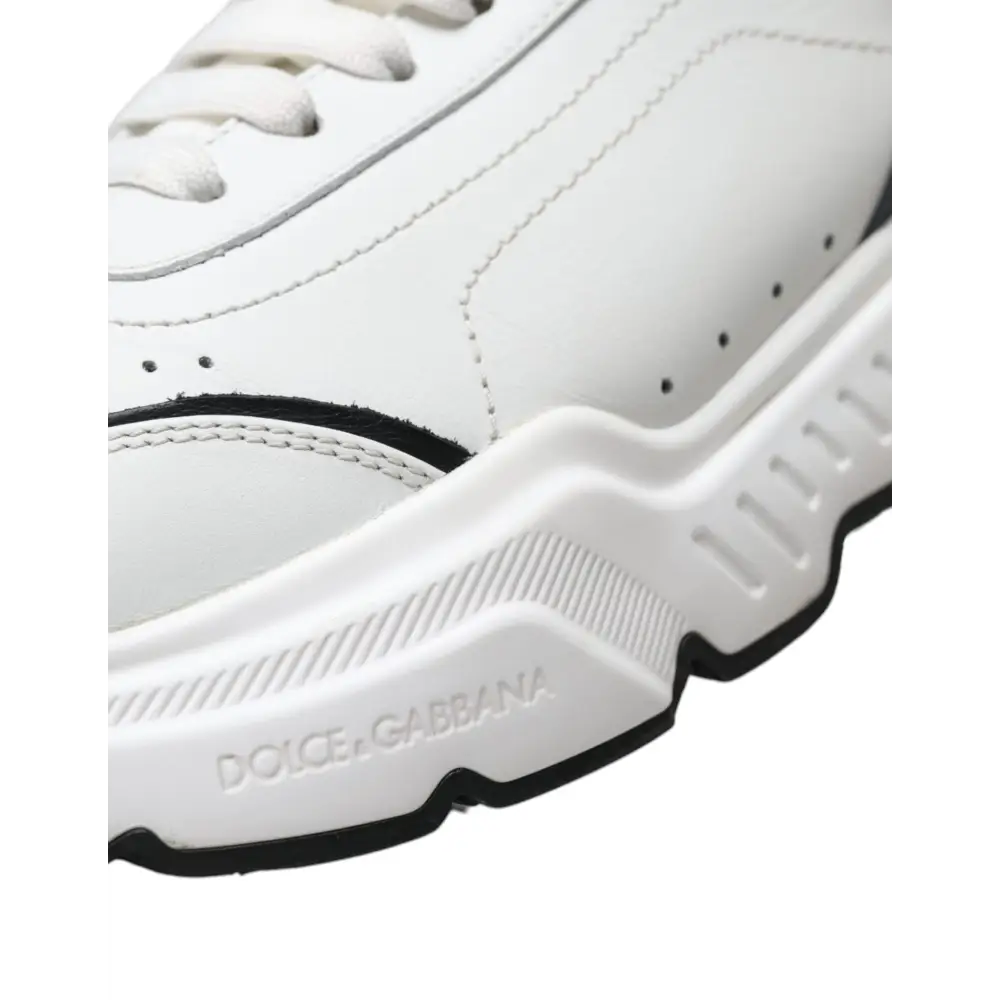 Dolce & Gabbana Weiß Schwarz Low Top Daymaster Turnschuhe Schuhe - EU40/US9.5