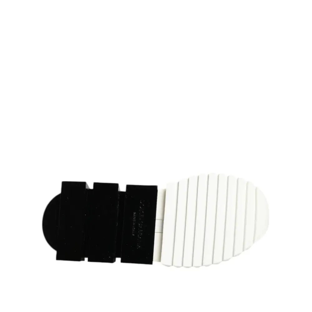 Dolce & Gabbana Weiß Schwarz Low Top Sorrento Turnschuhe Schuhe