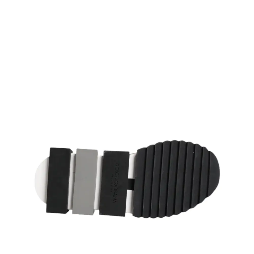 Dolce & Gabbana Weiß Schwarz Sorrento Socken Sneakers Schuhe