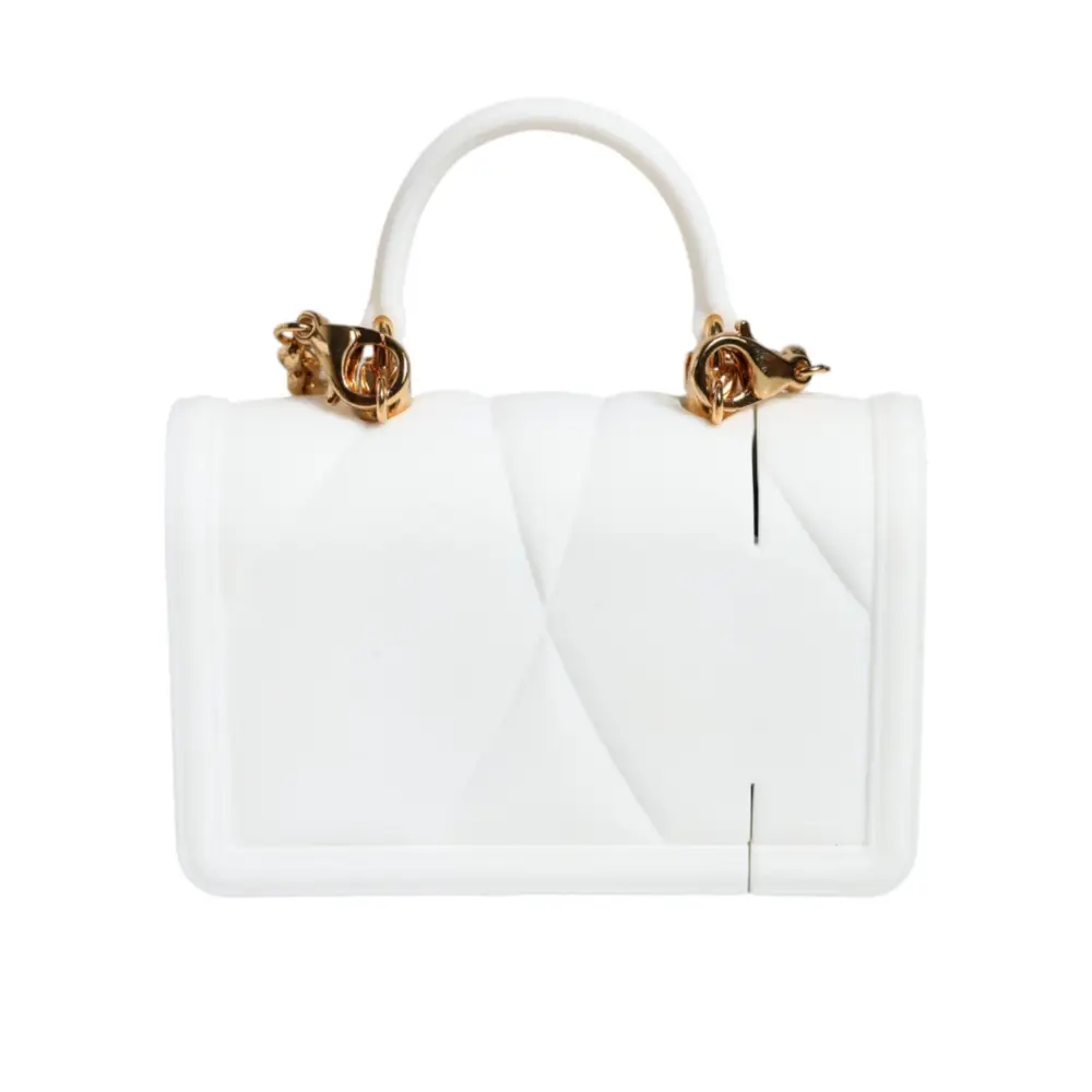 Dolce & Gabbana Weiß Silikon Hingabe Herz Abdeckung Hand Tasche Airpod Fall