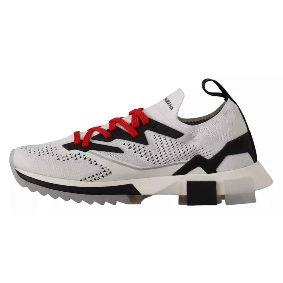 Dolce & Gabbana Weiß SORRENTO Sport Stretch Männer Schuhe Turnschuhe - EU45/US12