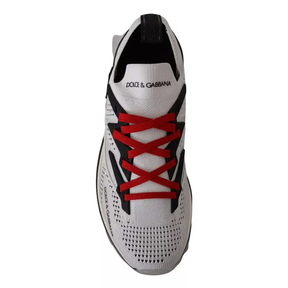 Dolce & Gabbana Weiß SORRENTO Sport Stretch Männer Schuhe Turnschuhe - EU45/US12