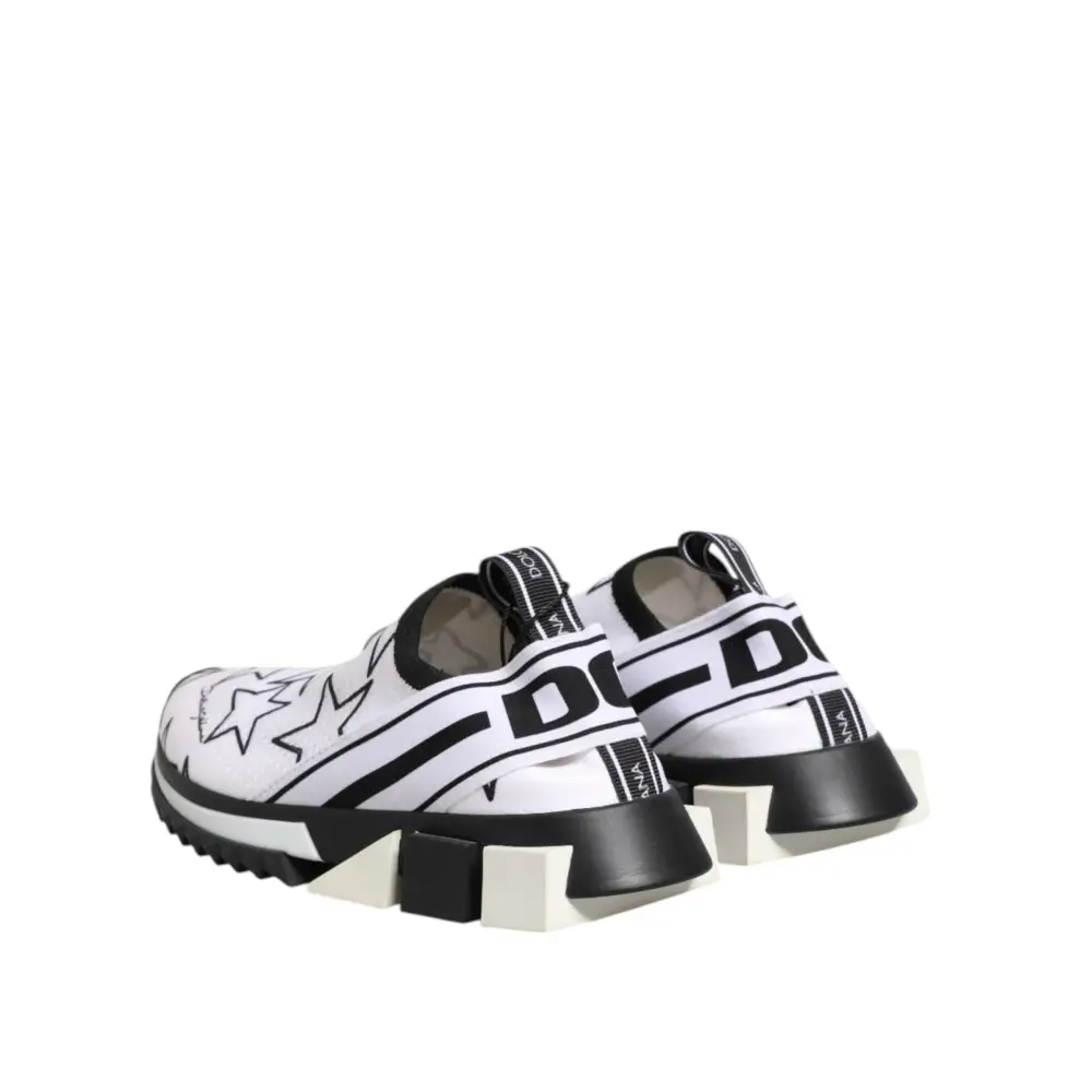 Dolce & Gabbana Weiß Sterne Sorrento Low Top Turnschuhe Schuhe - EU36/US5.5