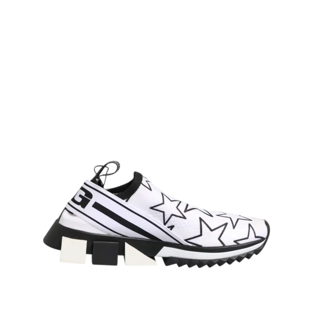 Dolce & Gabbana Weiß Sterne Sorrento Low Top Turnschuhe Schuhe - EU36/US5.5