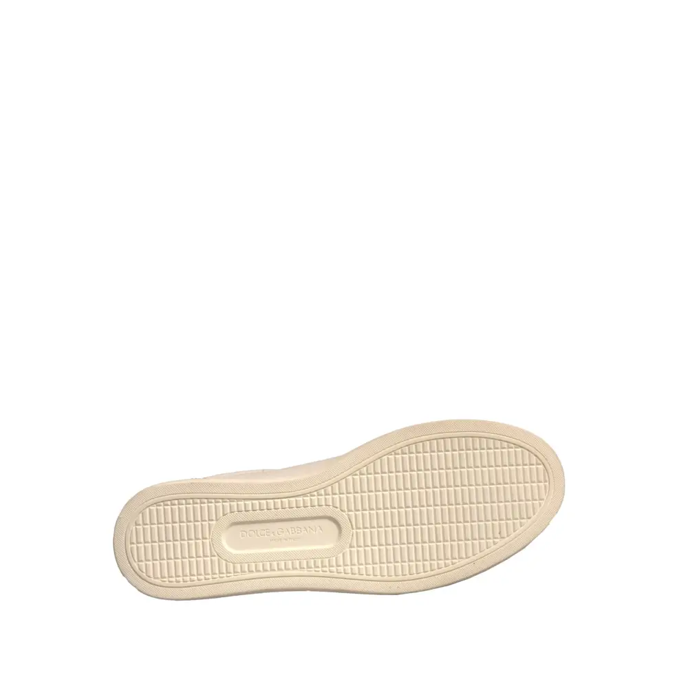 Dolce & Gabbana Weiß Wildleder Leder Low Top Turnschuhe Schuhe
