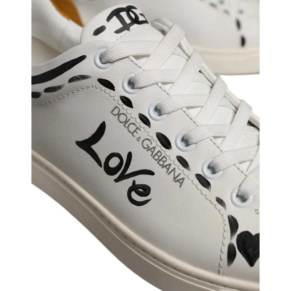 Dolce & Gabbana Weiß Wildleder Leder Low Top Turnschuhe Schuhe - EU39/US6