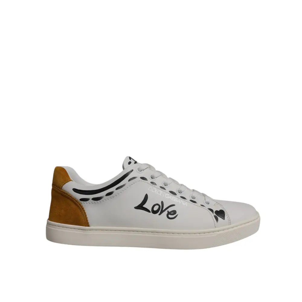 Dolce & Gabbana Weiß Wildleder Leder Low Top Turnschuhe Schuhe - EU39/US6