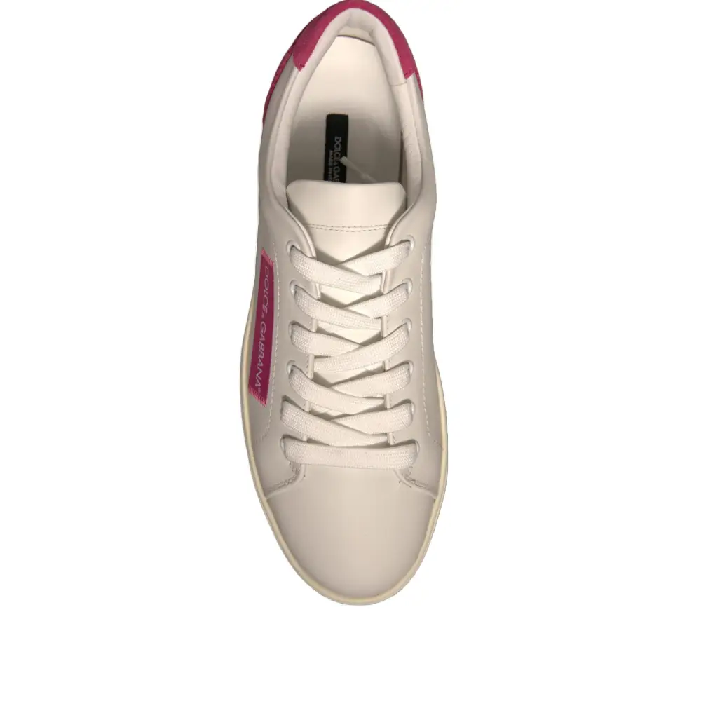 Dolce & Gabbana Weiß Wildleder Leder Low Top Turnschuhe Schuhe - EU39.5/US9