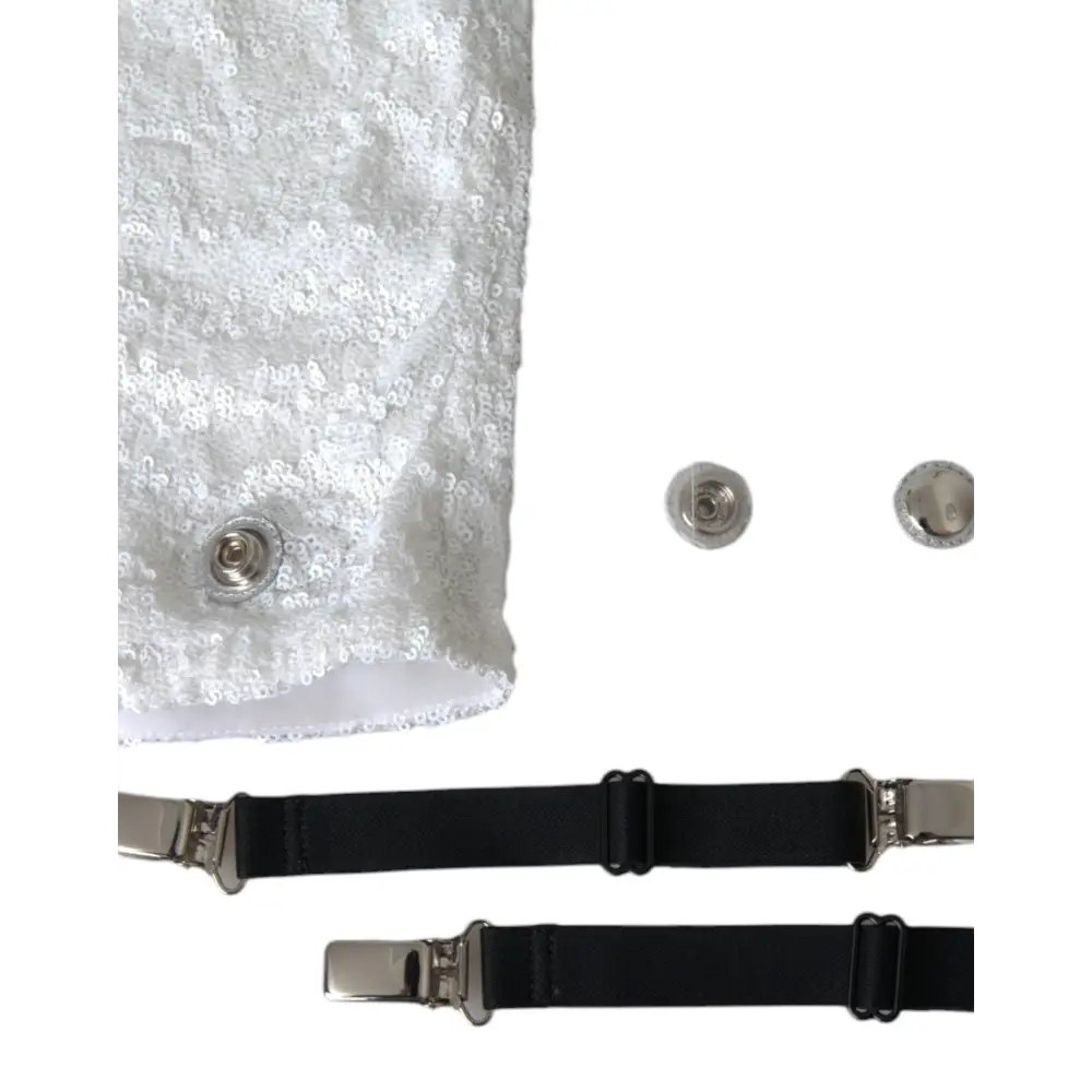 Dolce & Gabbana Weiße Absätze Stiletto Kniehohe Stiefel Schuhe