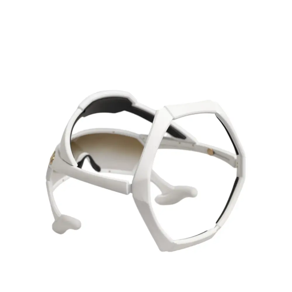 Dolce & Gabbana Weiße Acetatmaske der nächsten Generation Eyewear-Sonnenbrille