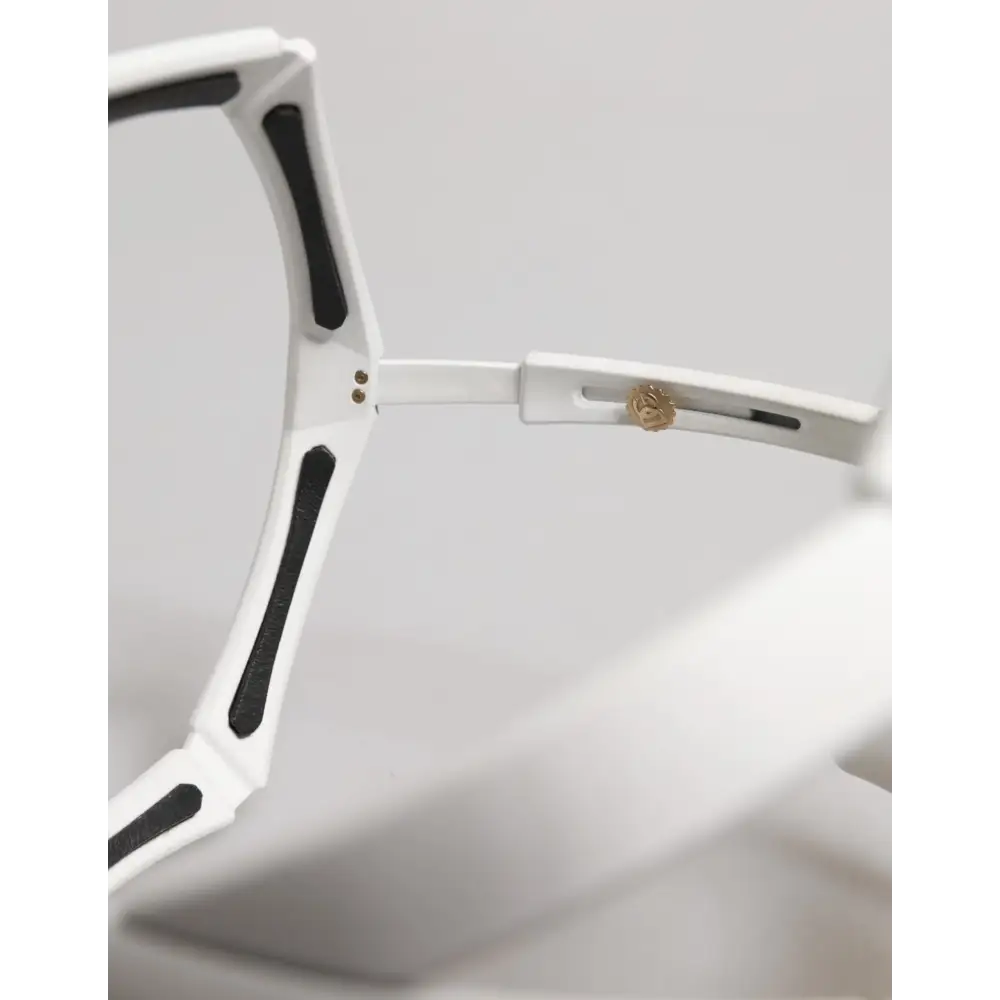 Dolce & Gabbana Weiße Acetatmaske der nächsten Generation Eyewear-Sonnenbrille
