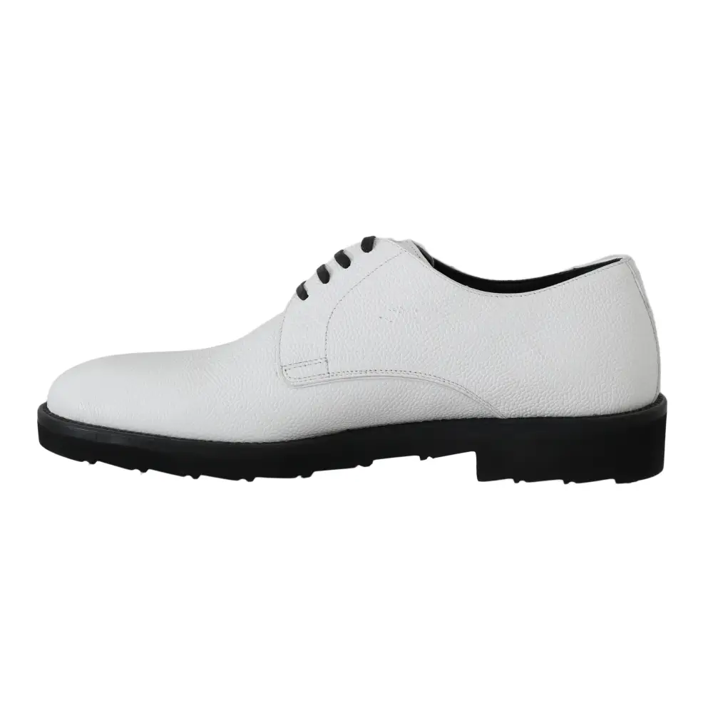 Dolce & Gabbana Weiße Leder Derby Kleid Formelle Schuhe - EU39/US6