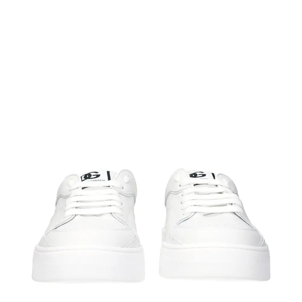 Dolce & Gabbana Weiße Sneakers aus Leder - EU45/US12