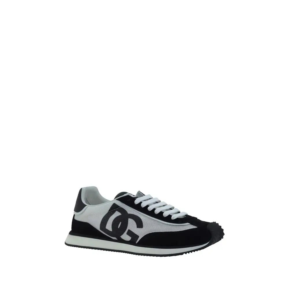 Dolce & Gabbana Weiße Stoff-Sneaker im Athletic-Look
