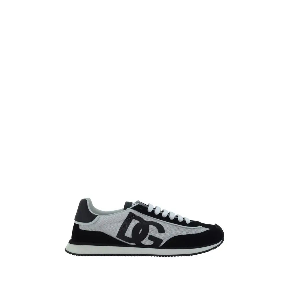 Dolce & Gabbana Weiße Stoff-Sneaker im Athletic-Look
