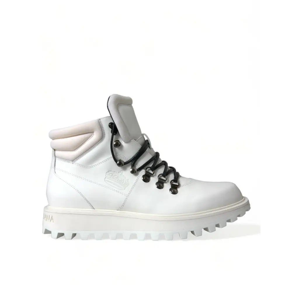 Dolce & Gabbana Weiße Vulcano Trekking-Stiefel Schuhe - EU40.5/US7.5