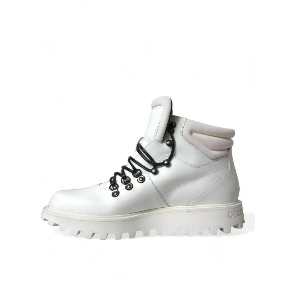 Dolce & Gabbana Weiße Vulcano Trekking-Stiefel Schuhe - EU40.5/US7.5