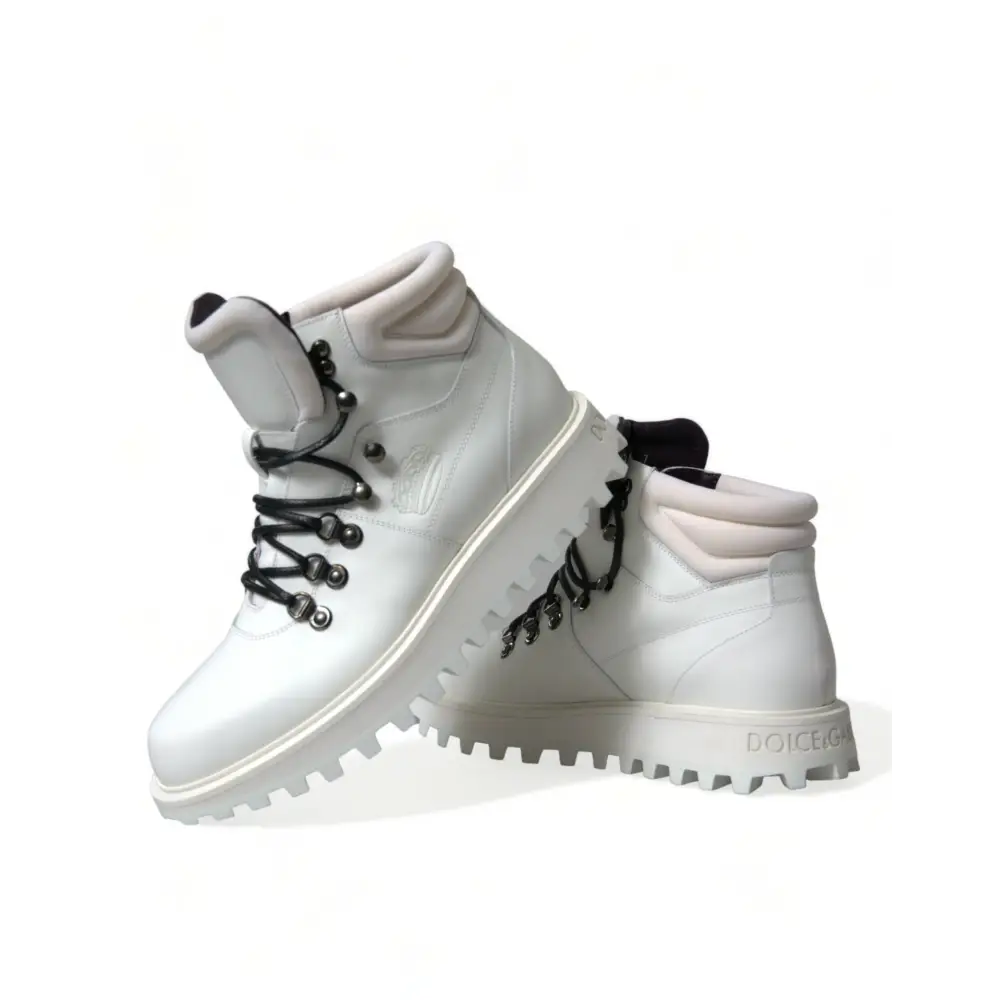 Dolce & Gabbana Weiße Vulcano Trekking-Stiefel Schuhe - EU40.5/US7.5