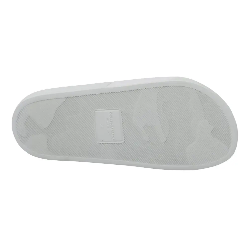 Dolce & Gabbana Weißes Leder #dgfamily Rutschen Schuhe Sandalen - EU35/US4.5