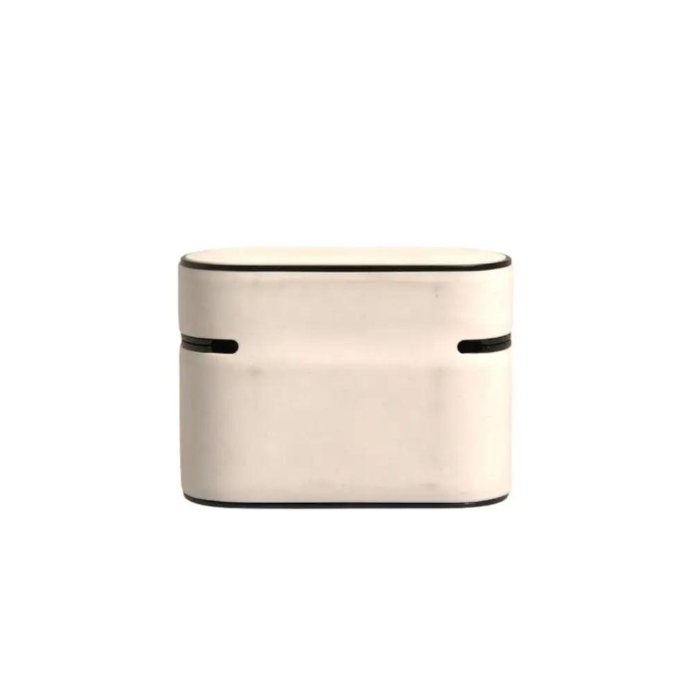 Dolce & Gabbana Weißes PVC geprägte Logo Plaque Halter Airpods Fall