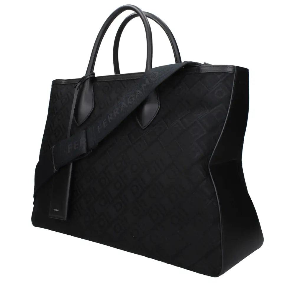 Salvatore Ferragamo Schwarze Stoffhandtasche