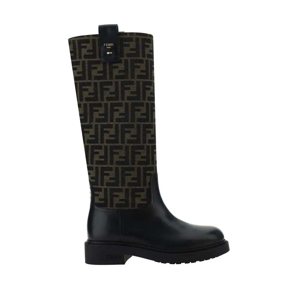 Fendi Braune Gummistiefel