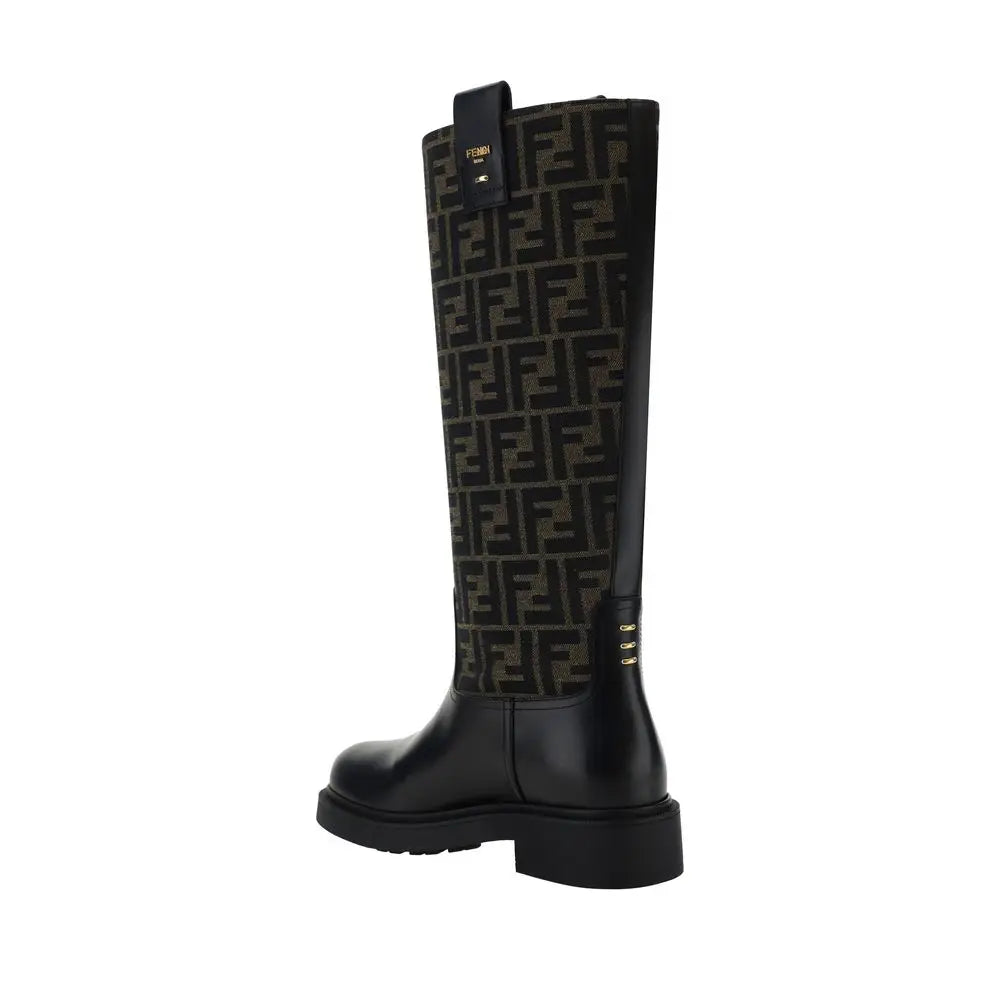 Fendi Braune Gummistiefel