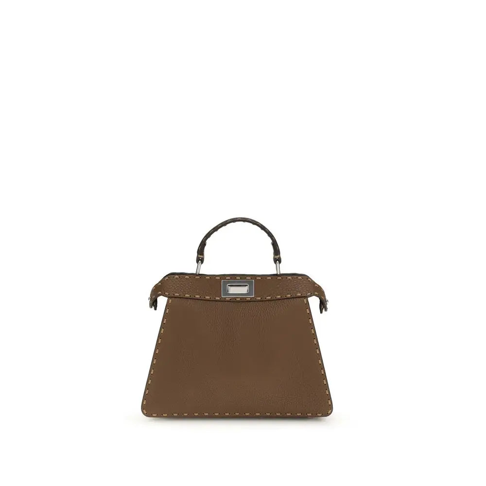 Fendi Braune Lederhandtasche