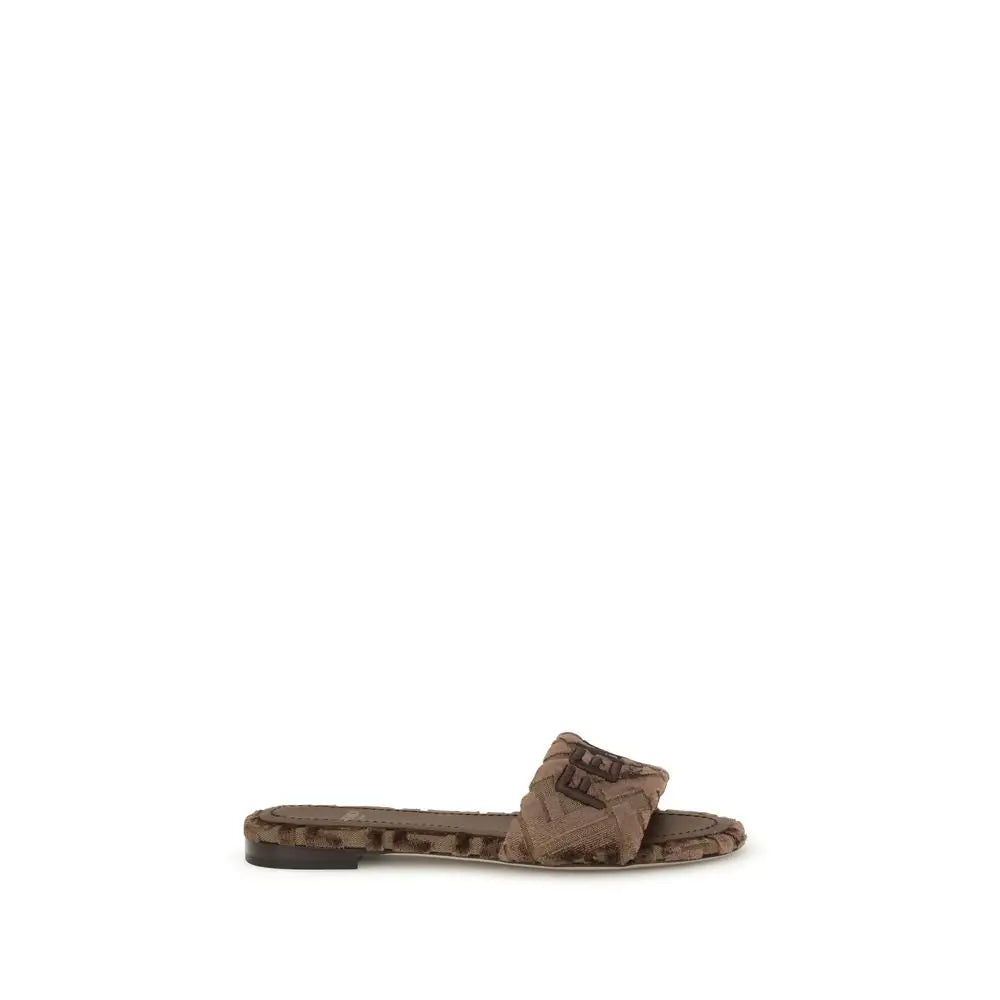 Fendi Braune Viskose-Sandalen - EU36/US6