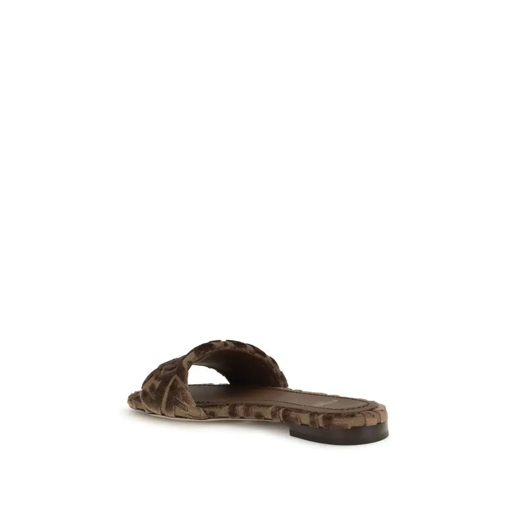 Fendi Braune Viskose-Sandalen - EU36/US6