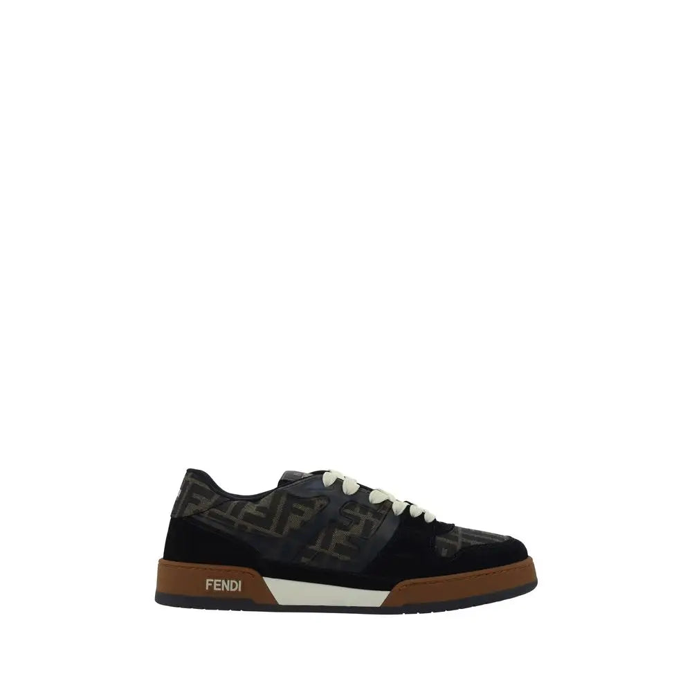 Fendi Bunte Kalbshaut Bos Taurus Sneakers mit niedrigem Schaft - EU39.5/US6.5