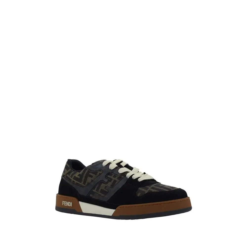 Fendi Bunte Kalbshaut Bos Taurus Sneakers mit niedrigem Schaft - EU39.5/US6.5