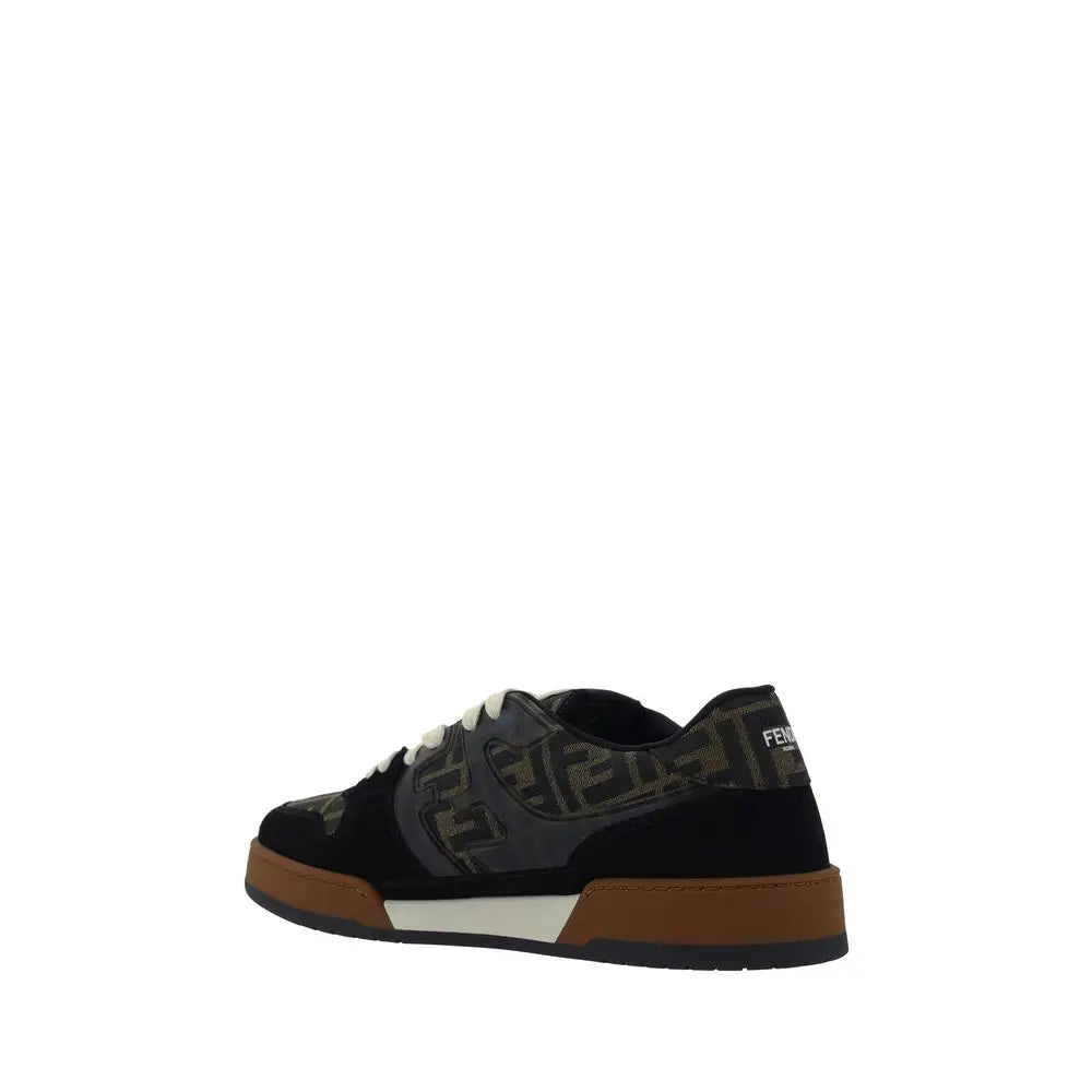 Fendi Bunte Kalbshaut Bos Taurus Sneakers mit niedrigem Schaft