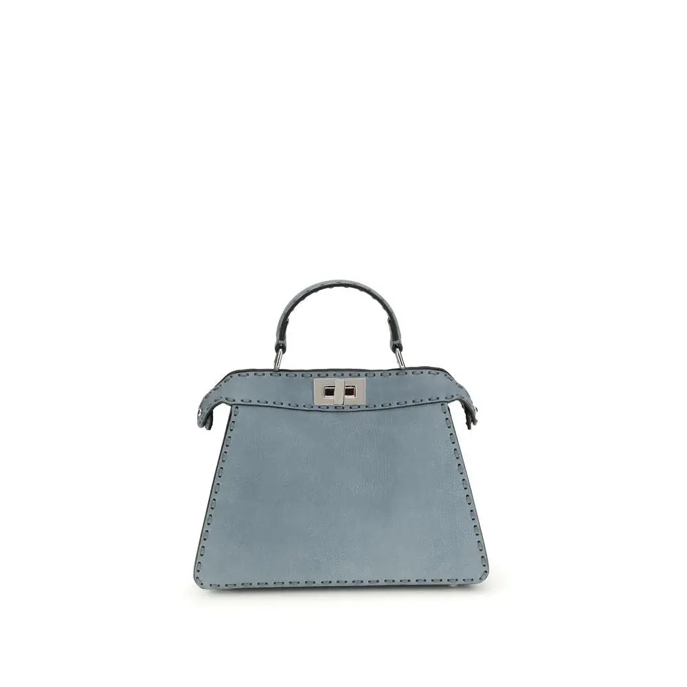 Fendi Handtasche aus blauem Kalbsleder Bos Taurus