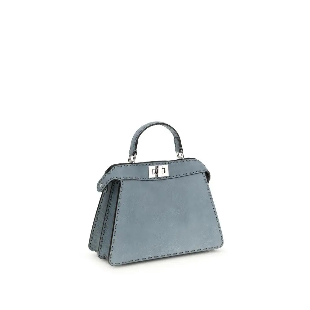 Fendi Handtasche aus blauem Kalbsleder Bos Taurus