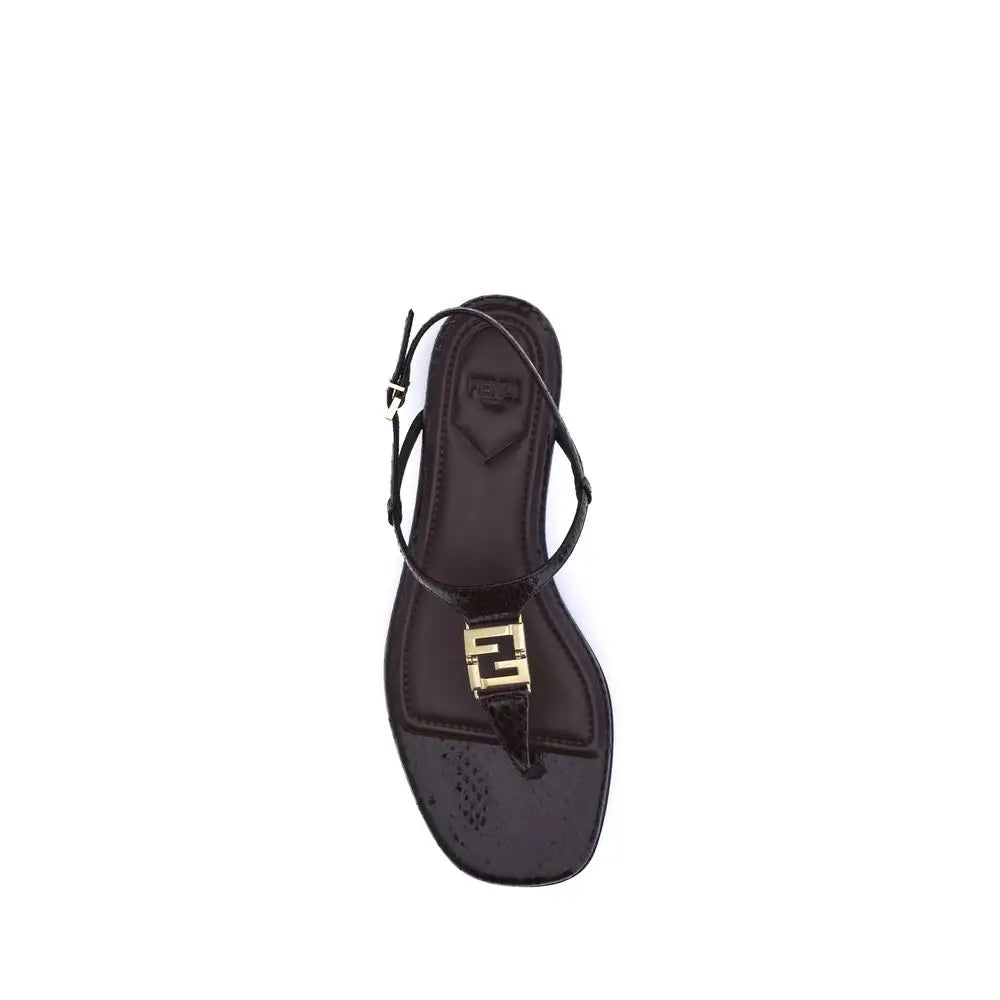 Fendi Lila Kalb Leder Bos Taurus Sandalen