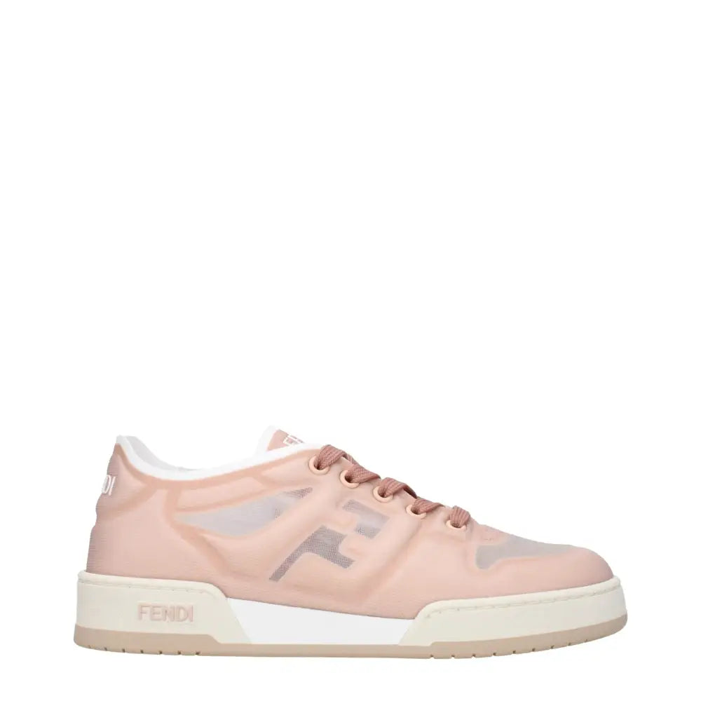 Fendi Rosa Fasern Turnschuhe