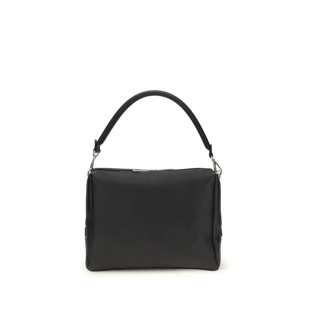 Fendi Schwarze Kalbshaut Bos Taurus Schultertasche