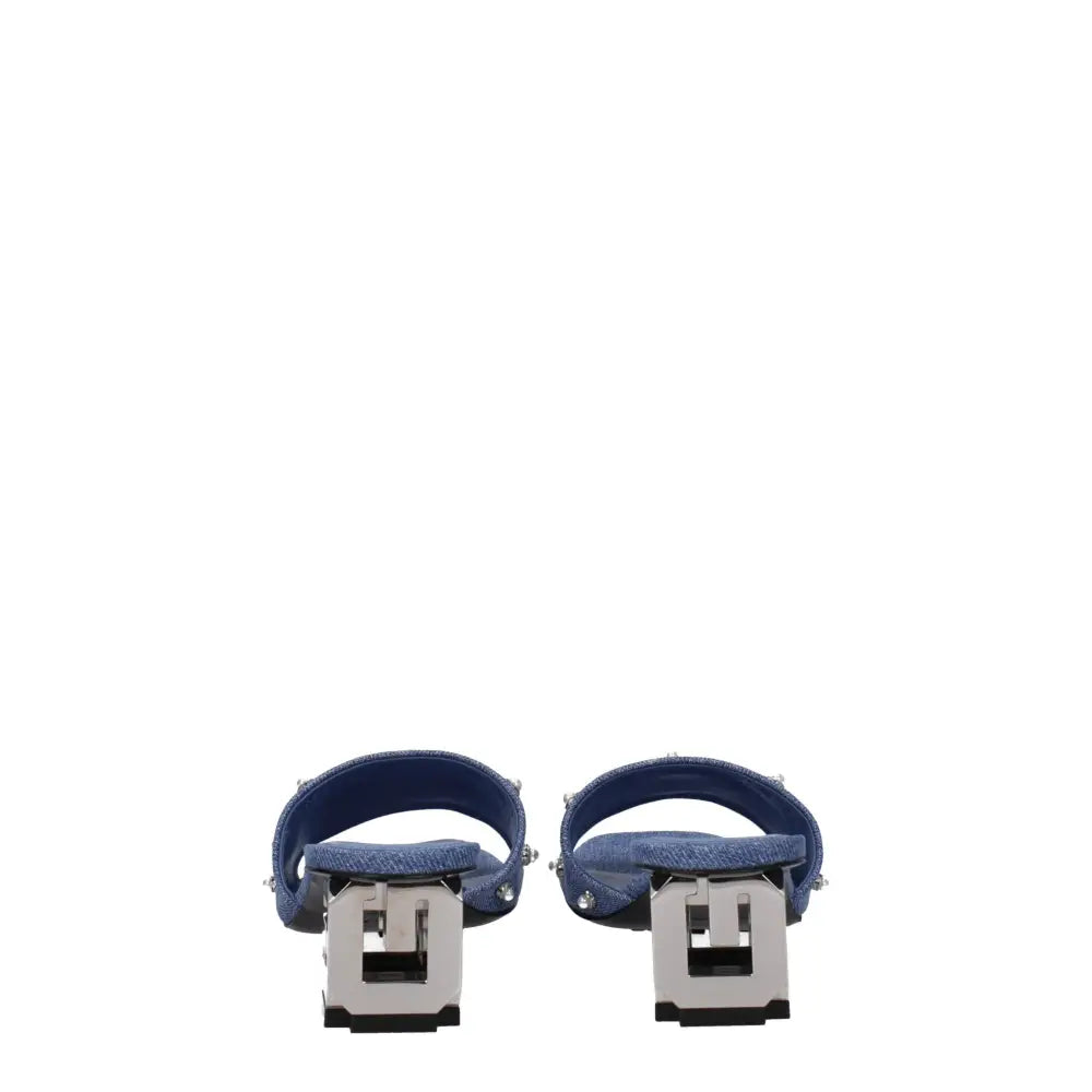 Givenchy Blaue Stoff-Sandalen