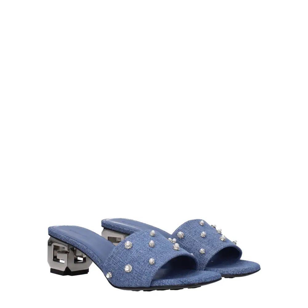 Givenchy Blaue Stoff-Sandalen - EU37/US7