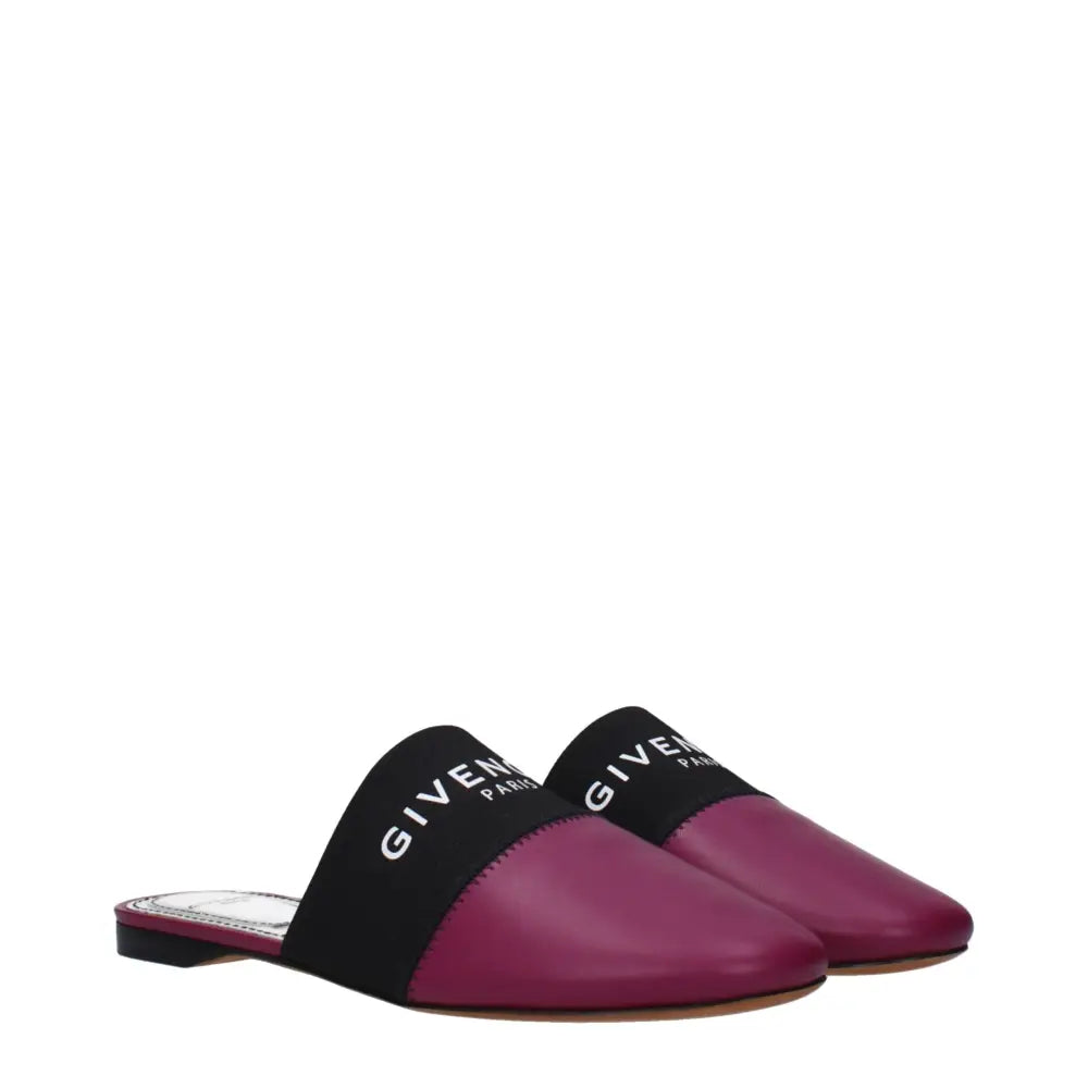 Givenchy Lila Leder-Pantoffeln - EU35/US5