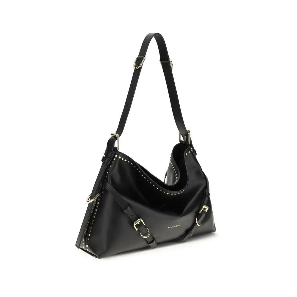 Givenchy Schwarze Bos Taurus Kalbsleder Schultertasche
