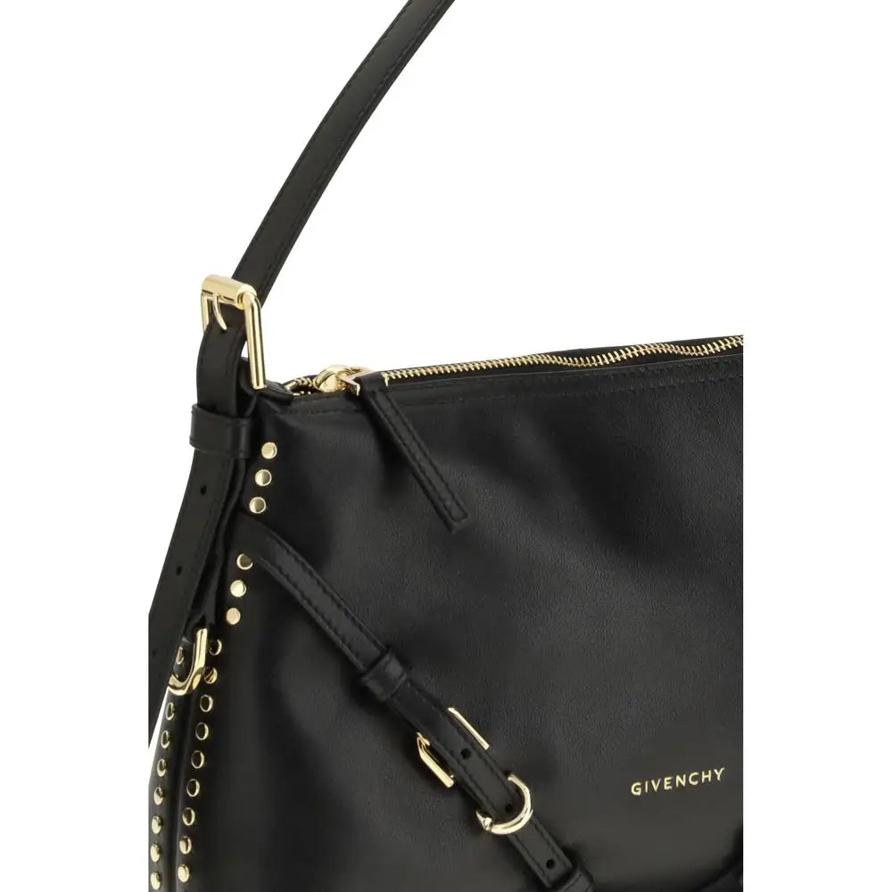 Givenchy Schwarze Bos Taurus Kalbsleder Schultertasche