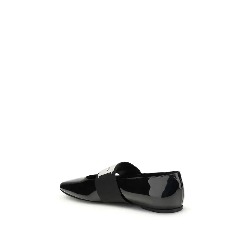 Givenchy Schwarze Leder-Ballerinas