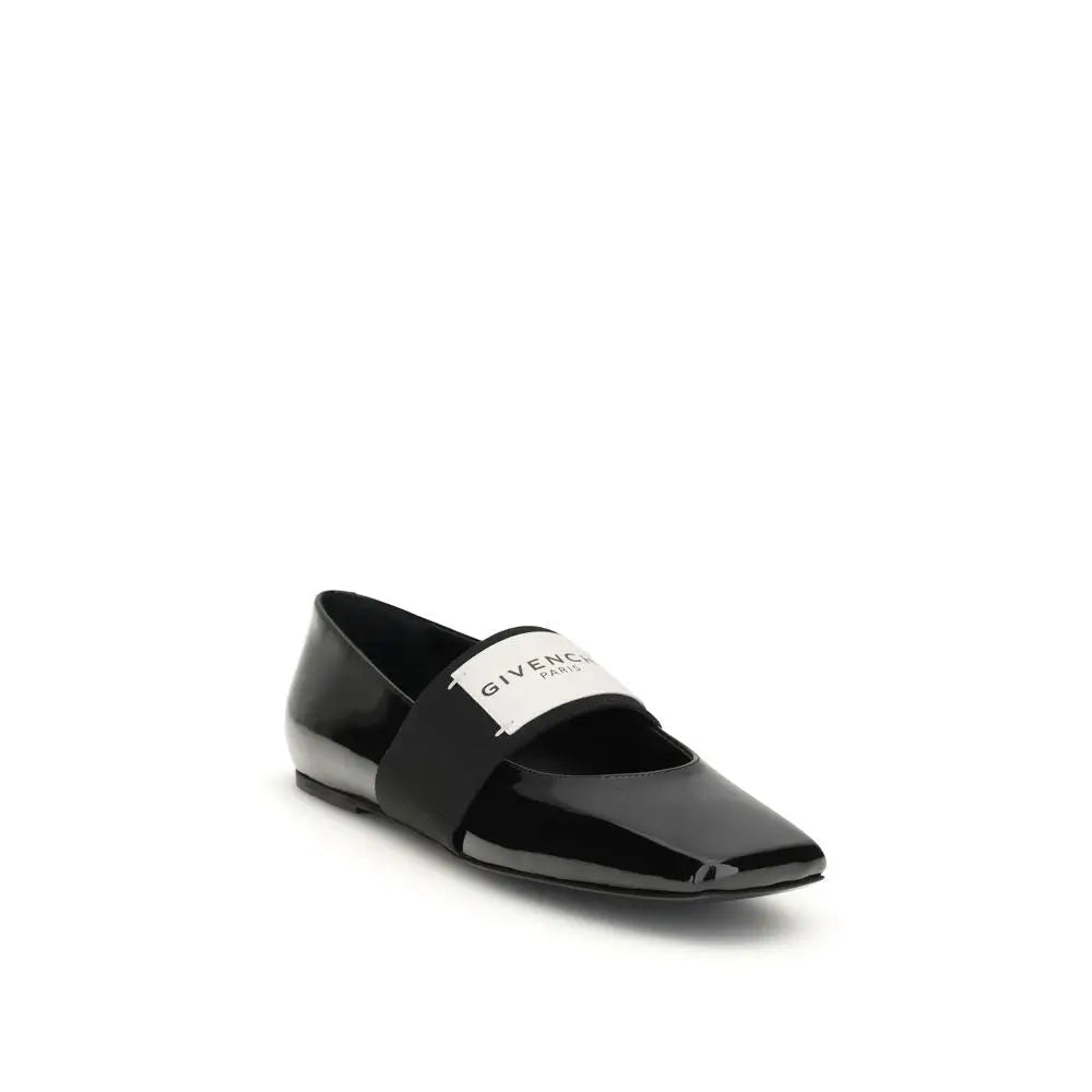Givenchy Schwarze Leder-Ballerinas