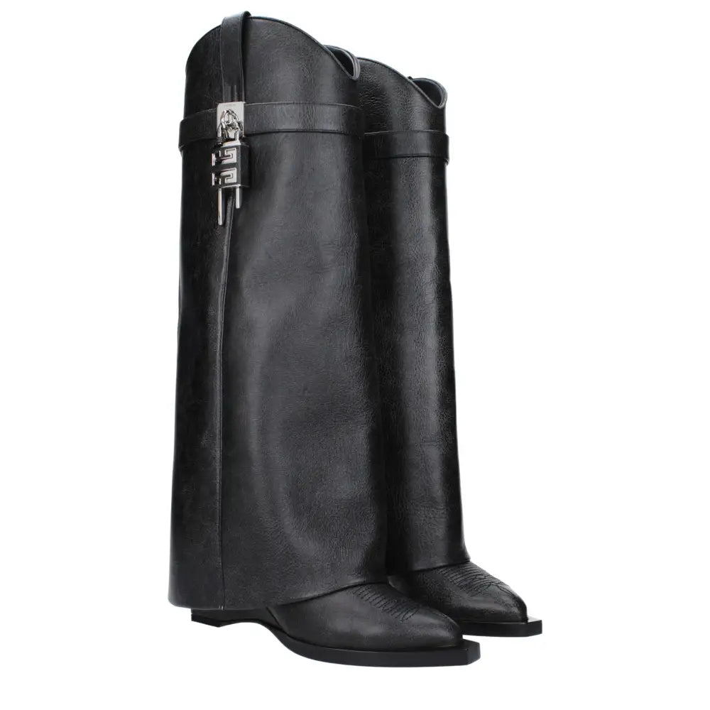 Givenchy Schwarze Lederstiefel