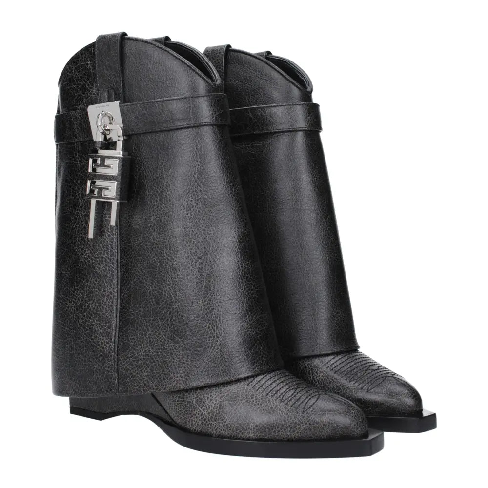Givenchy Schwarze Lederstiefeletten