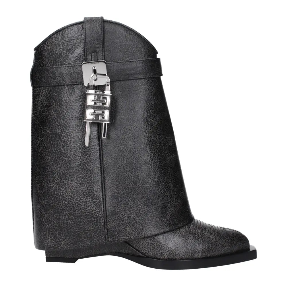 Givenchy Schwarze Lederstiefeletten