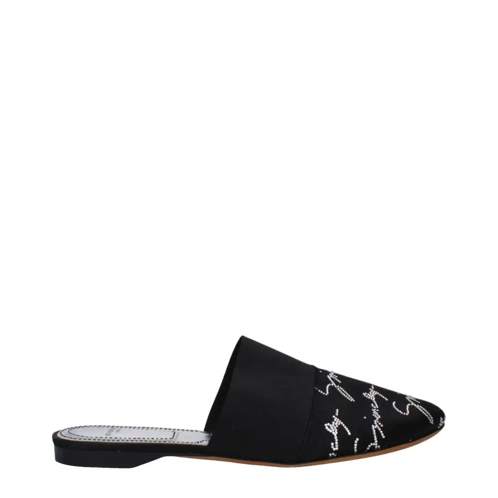 Givenchy Schwarze Satin-Pantoffeln