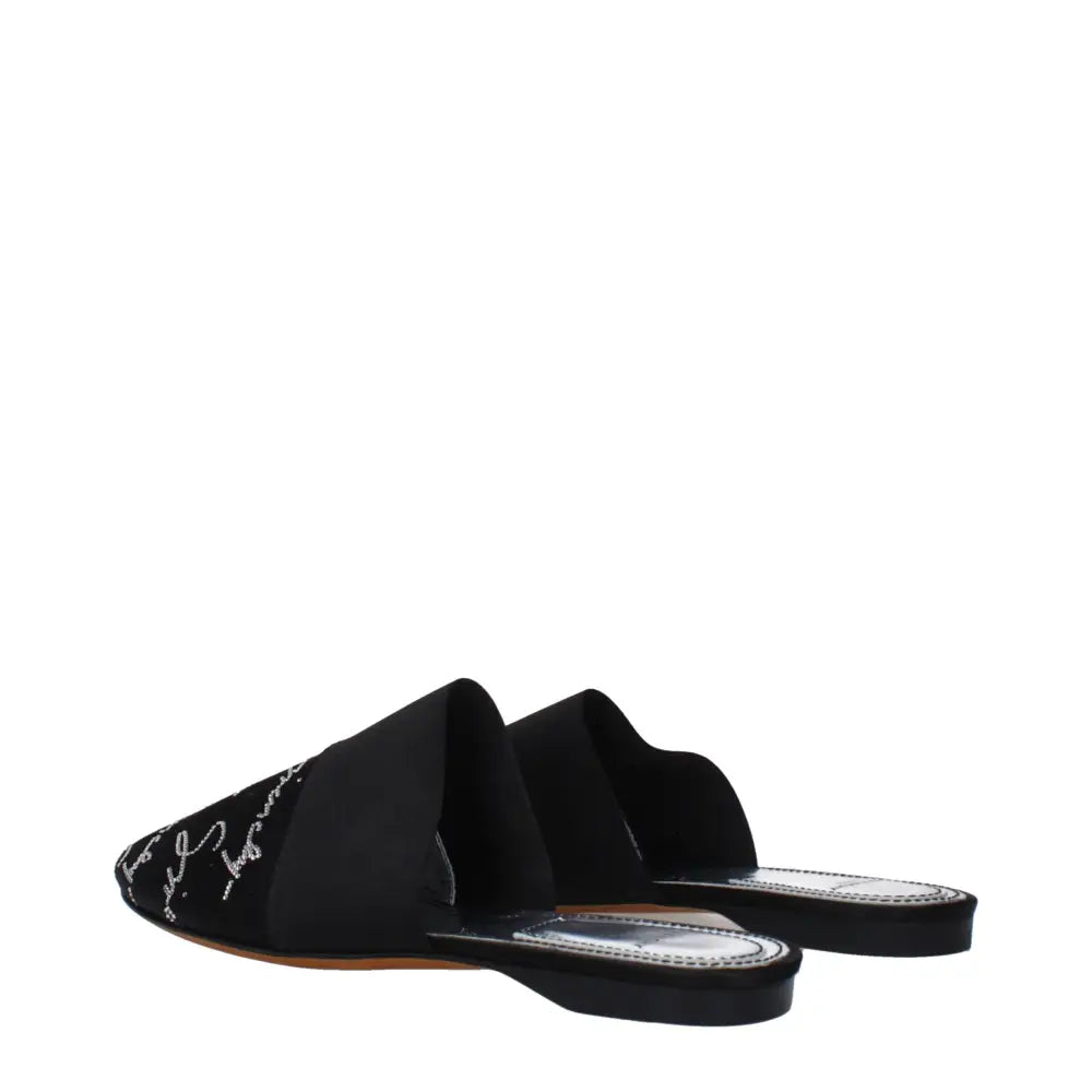 Givenchy Schwarze Satin-Pantoffeln